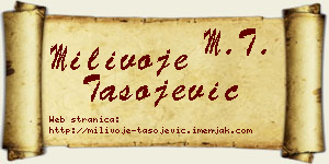 Milivoje Tasojević vizit kartica